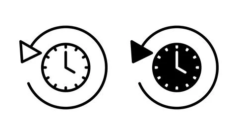 History icon vector. recent event history sign and symbol Illustrazione stock