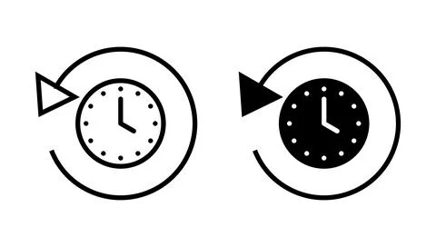 History icon vector. recent event history sign and symbol Illustrazione stock