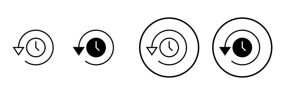 History icon vector. recent event history sign and symbol Illustrazione stock