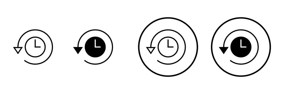 History icon vector. recent event history sign and symbol Illustrazione stock