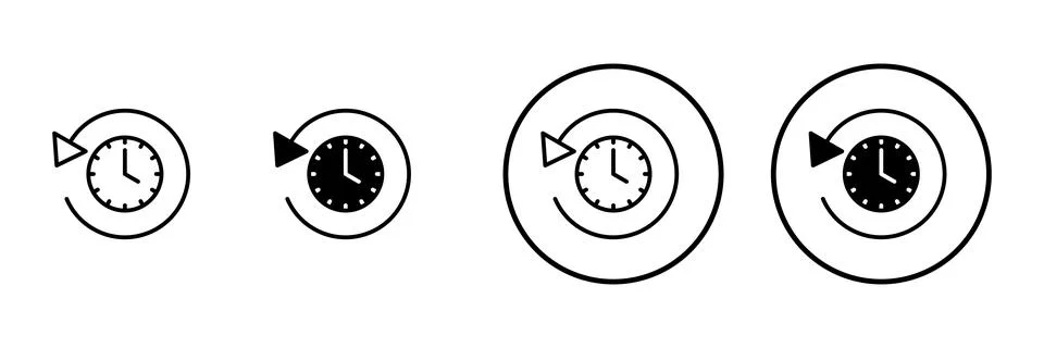 History icon vector. recent event history sign and symbol Illustrazione stock