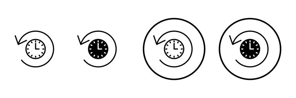 History icon vector. recent event history sign and symbol Stock Illustration