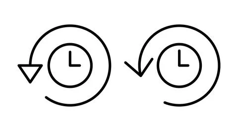 History icon vector. recent event history sign and symbol 库存插图