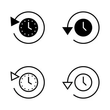History icon vector. recent event history sign and symbol Illustrazione stock