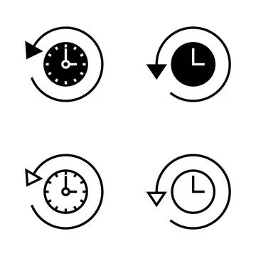History icon vector. recent event history sign and symbol 스톡 일러스트