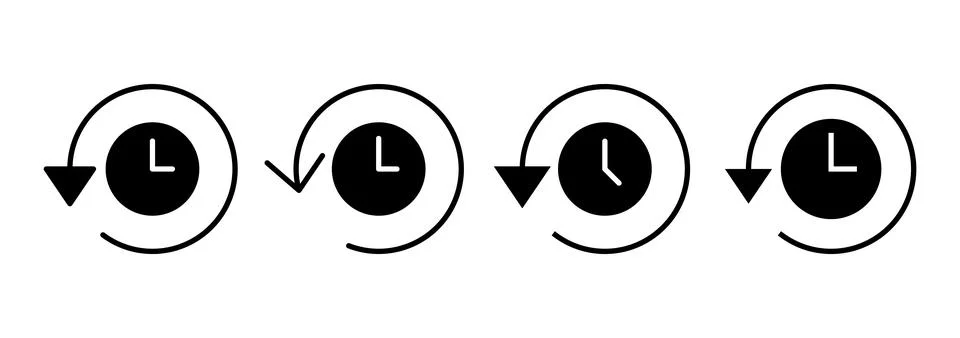 History icon vector. recent event history sign and symbol 스톡 일러스트