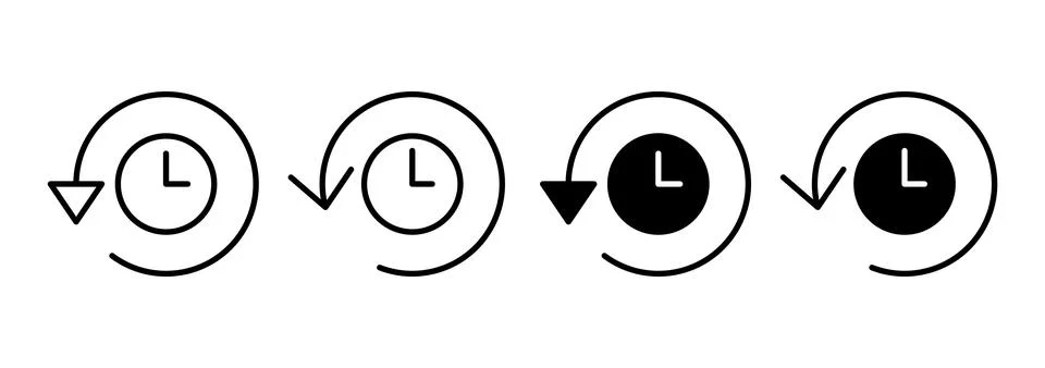 History icon vector. recent event history sign and symbol 스톡 일러스트