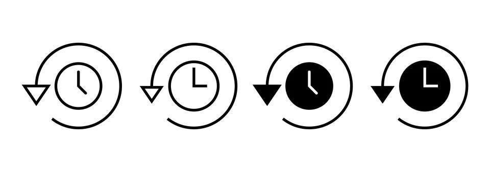 History icon vector. recent event history sign and symbol 스톡 일러스트
