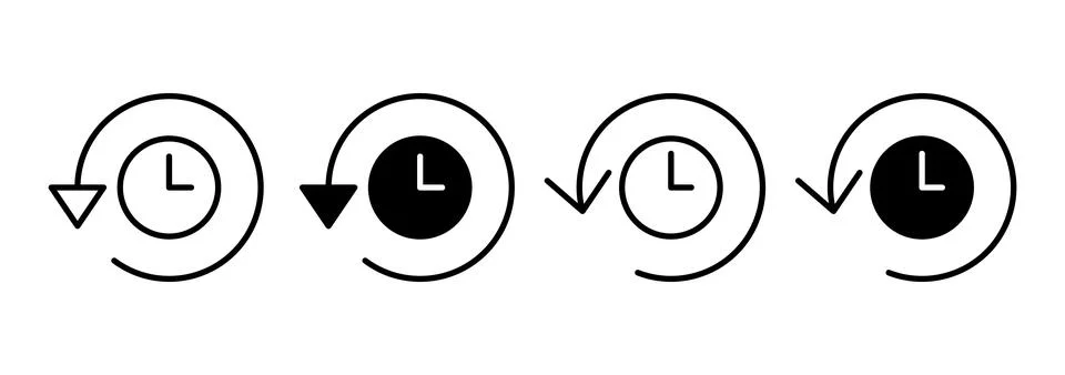 History icon vector. recent event history sign and symbol 스톡 일러스트