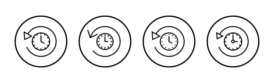 History icon vector. recent event history sign and symbol Illustrazione stock