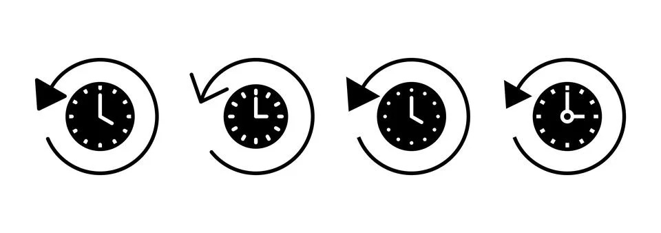 History icon vector. recent event history sign and symbol Stock Illustration