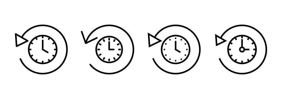 History icon vector. recent event history sign and symbol Illustrazione stock