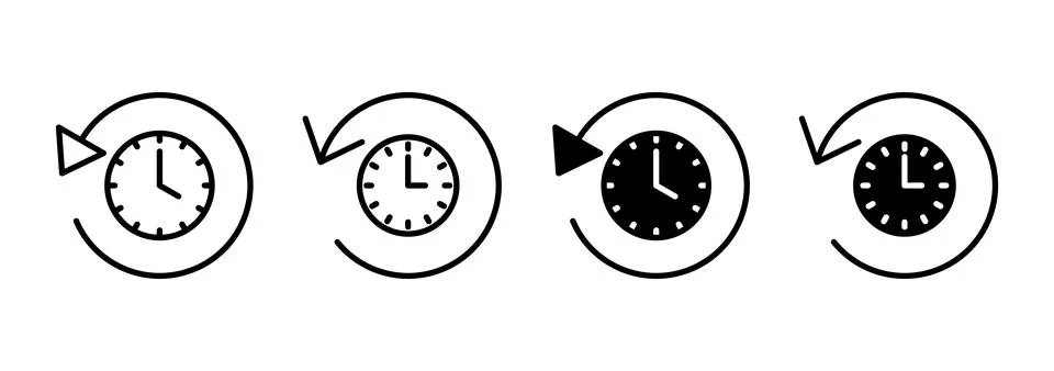 History icon vector. recent event history sign and symbol イラスト素材