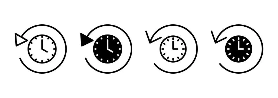 History icon vector. recent event history sign and symbol イラスト素材