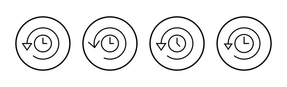 History icon vector. recent event history sign and symbol Stockillustratie