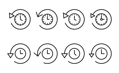 History icon vector. recent event history sign and symbol Stockillustratie