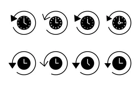 History icon vector. recent event history sign and symbol Stockillustratie