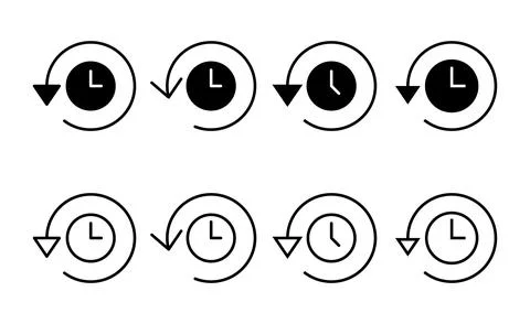 History icon vector. recent event history sign and symbol Stock Illustration