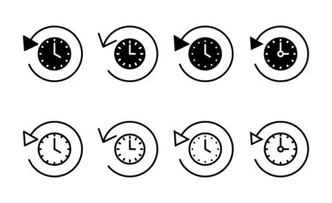 History icon vector. recent event history sign and symbol Stock Illustration