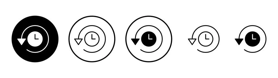 History icon vector. recent event history sign and symbol Stock Illustration