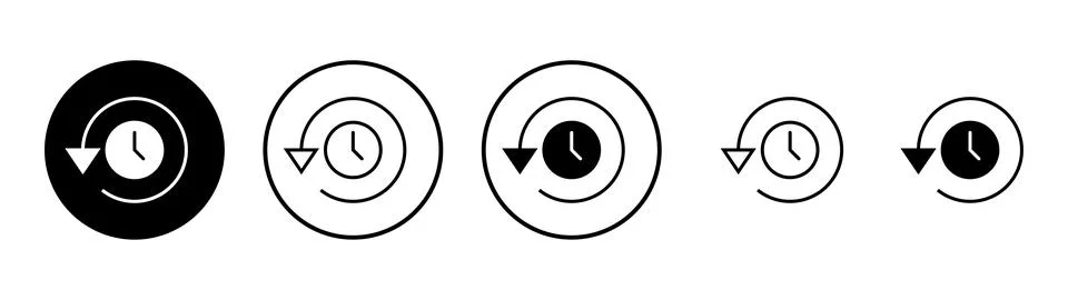 History icon vector. recent event history sign and symbol 스톡 일러스트