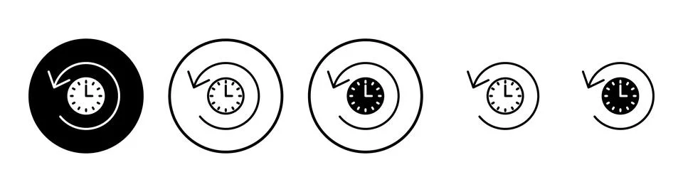 History icon vector. recent event history sign and symbol 스톡 일러스트