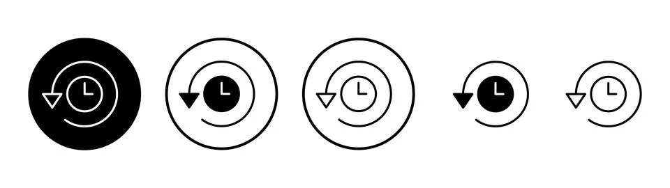 History icon vector. recent event history sign and symbol Illustrazione stock