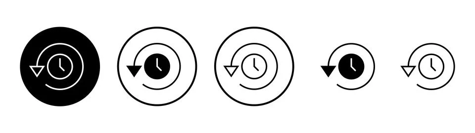 History icon vector. recent event history sign and symbol 库存插图