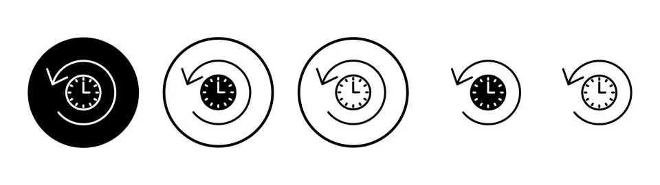 History icon vector. recent event history sign and symbol Illustrazione stock