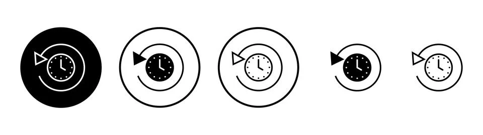 History icon vector. recent event history sign and symbol Illustrazione stock