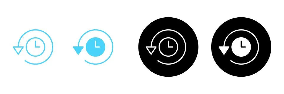 History icon vector. recent event history sign and symbol Illustrazione stock