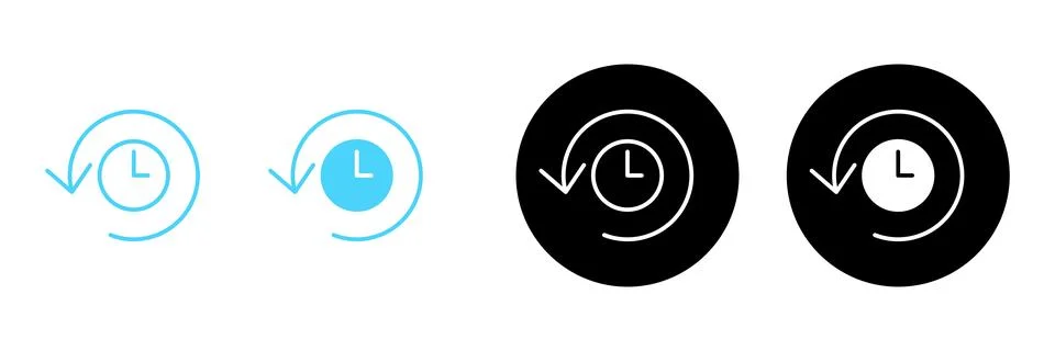 History icon vector. recent event history sign and symbol Illustrazione stock