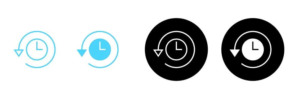 History icon vector. recent event history sign and symbol Illustrazione stock