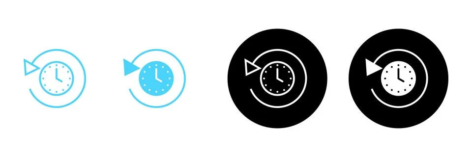 History icon vector. recent event history sign and symbol Stock Illustration