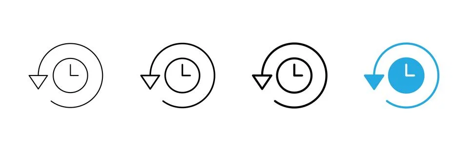 History icon vector. recent event history sign and symbol Stock Illustration