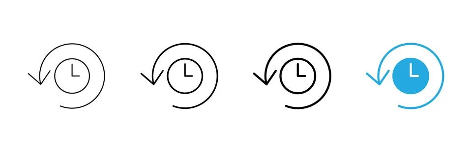History icon vector. recent event history sign and symbol 스톡 일러스트