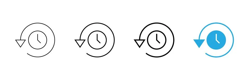 History icon vector. recent event history sign and symbol 스톡 일러스트