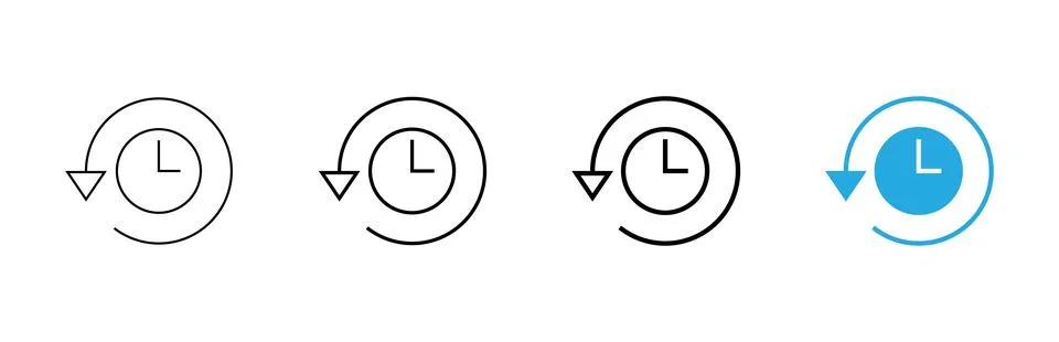 History icon vector. recent event history sign and symbol Stock Illustration