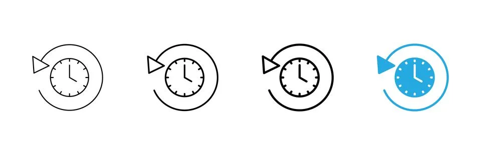History icon vector. recent event history sign and symbol Stock Illustration