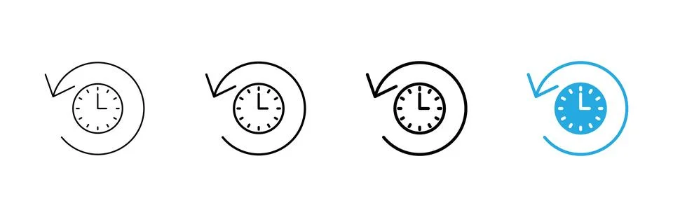 History icon vector. recent event history sign and symbol Stock Illustration