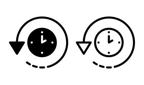 History icon vector. redo history icon. Rewind time icon. Stock Illustration