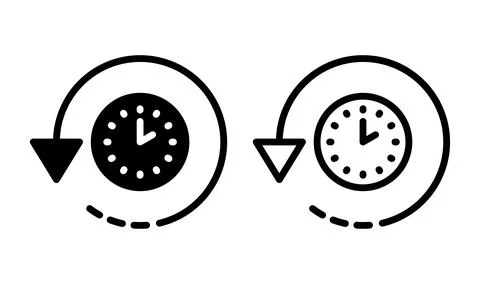 History icon vector. redo history icon. Rewind time icon. Stock Illustration