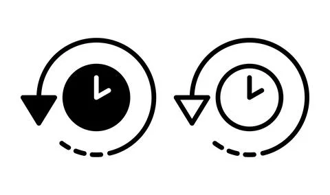 History icon vector. redo history icon. Rewind time icon. Stock Illustration