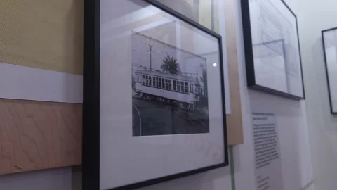 History of LA Transit Exhibit Union Station DTLA Downtown Los Angeles California 스톡 동영상 232158156