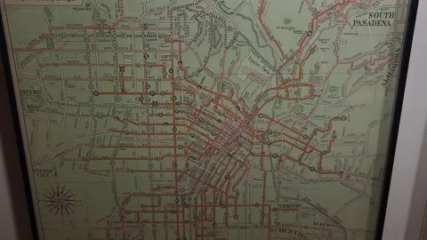 History of LA Transit Exhibit Union Station DTLA Downtown Los Angeles California Vídeos de archivo 232158198