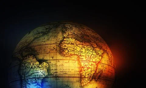 History old map globe Stock Illustration