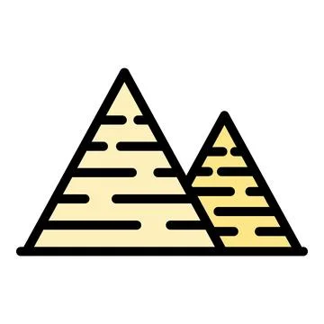 History pyramid icon vector flat 스톡 일러스트