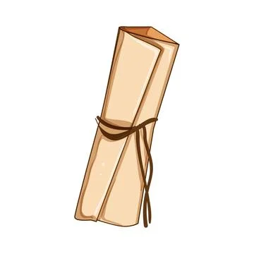 History scroll papyrus cartoon vector illustration Stock Illustration