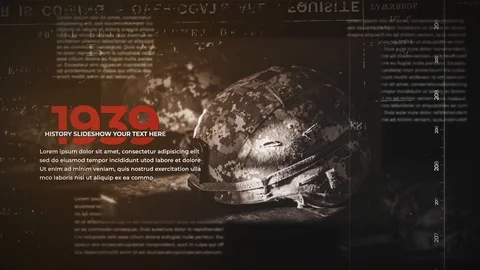 History Slideshow After Effects stock