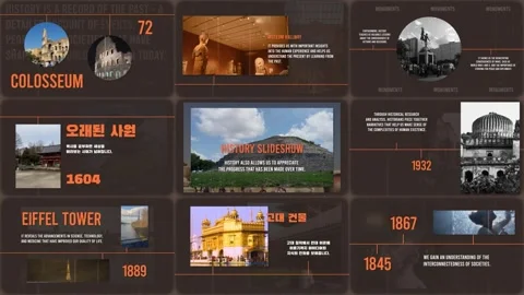 History Slideshow for After Effects Stock After Effects
